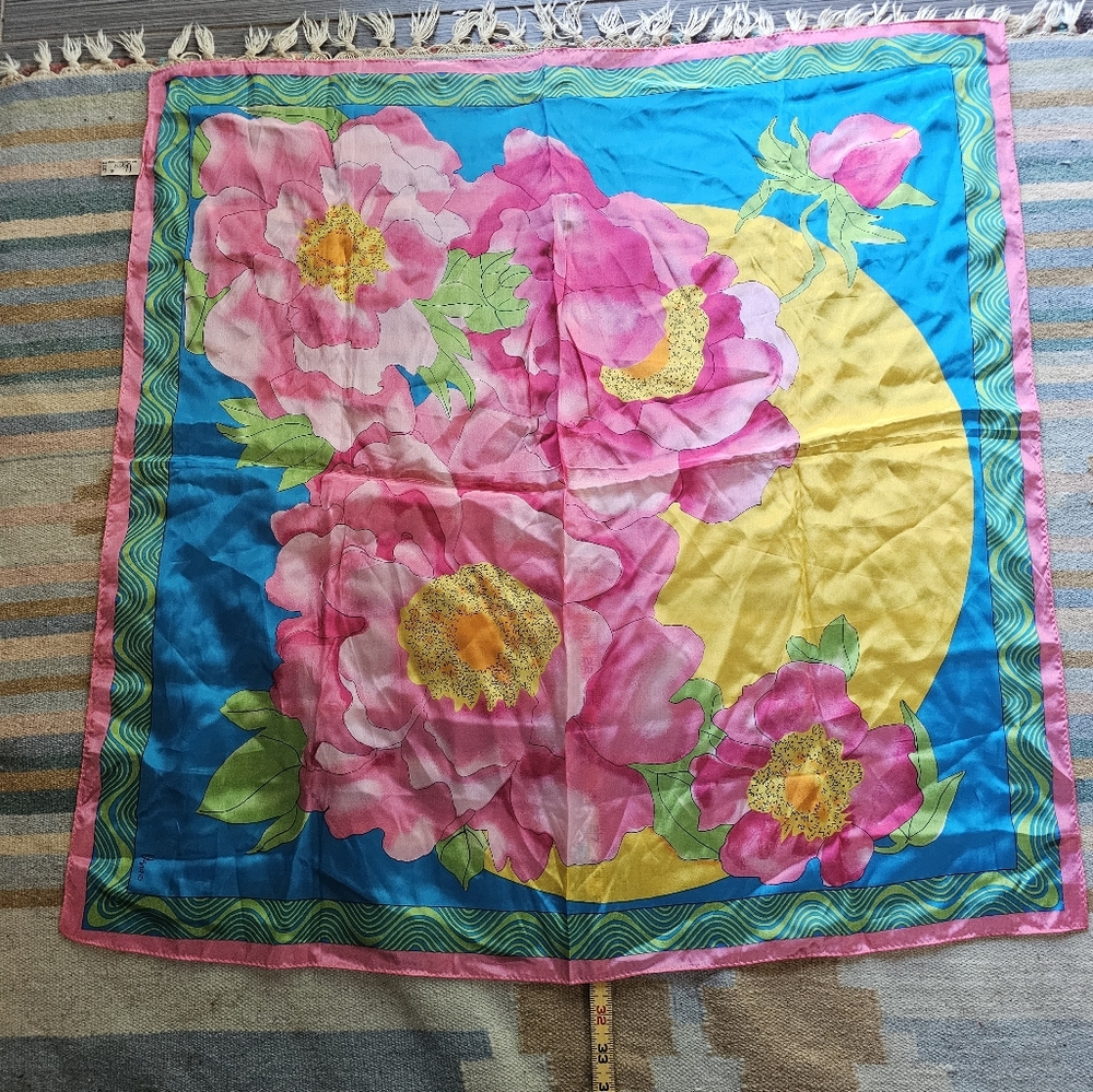 Vintage Vera Neumann Silk Scarf 32x32